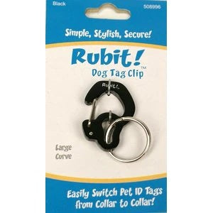 Rubit! Curve Shape Dog Tag Clip Large