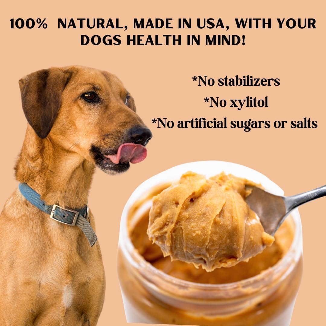 Bark Bistro Pumpkin Pup BUDDY BUDDER - 100% Natural Dog Peanut Butter, Made in USA 17oz jar