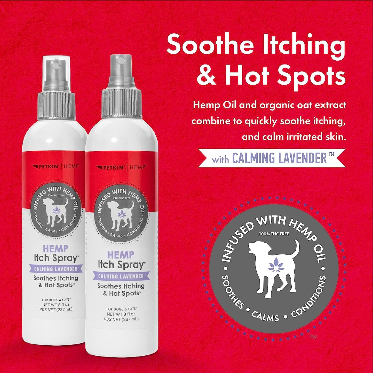 Petkin CBD Pet Itch Spray Calming Lavender