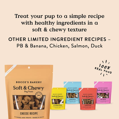 Bocce’s Bakery Soft & Chewy Cheese Recipe All-Natural Dog Treats 6 oz