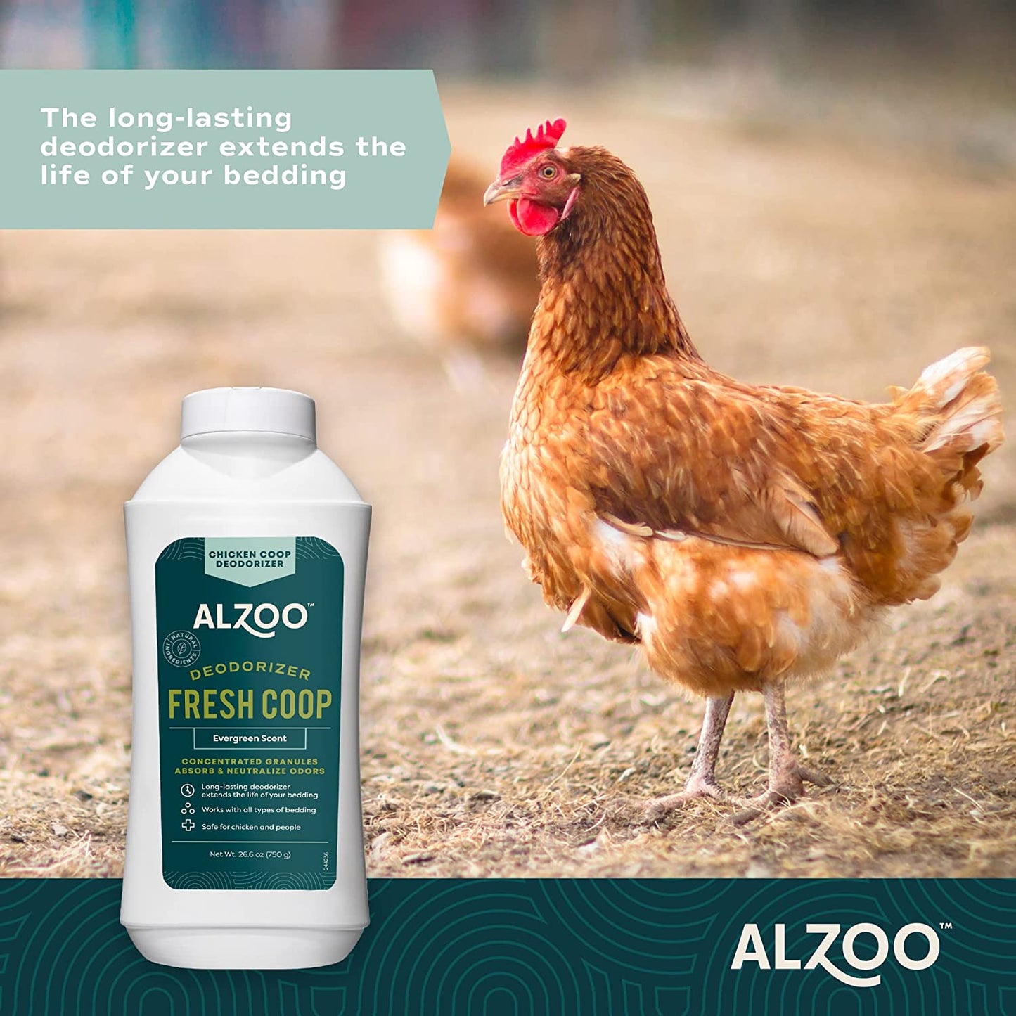 ALZOO My Fresh Coop - Evergreen Chicken Coop Deodorizer 26oz.