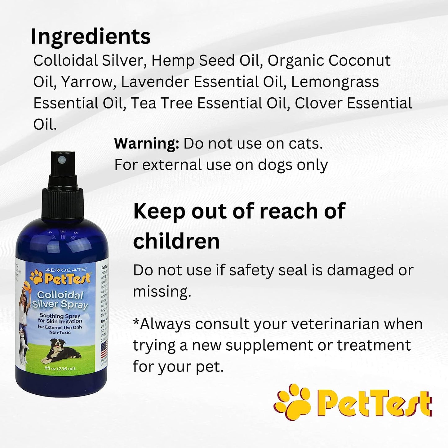 PetTest Colloidal Silver Spray for Dogs