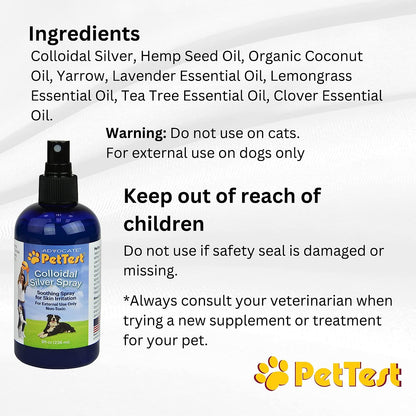 PetTest Colloidal Silver Spray for Dogs