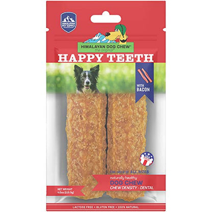 Himalayan Pet Supply Happy Teeth Natural Cheese Dog Chews | Bacon Flavor