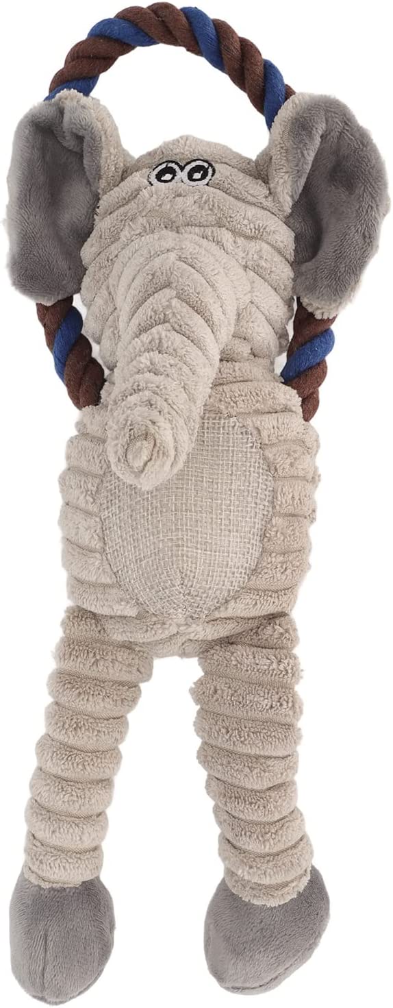 WOOZAPET Rope Dog Toy with Combination of Plush Stuffed Animal