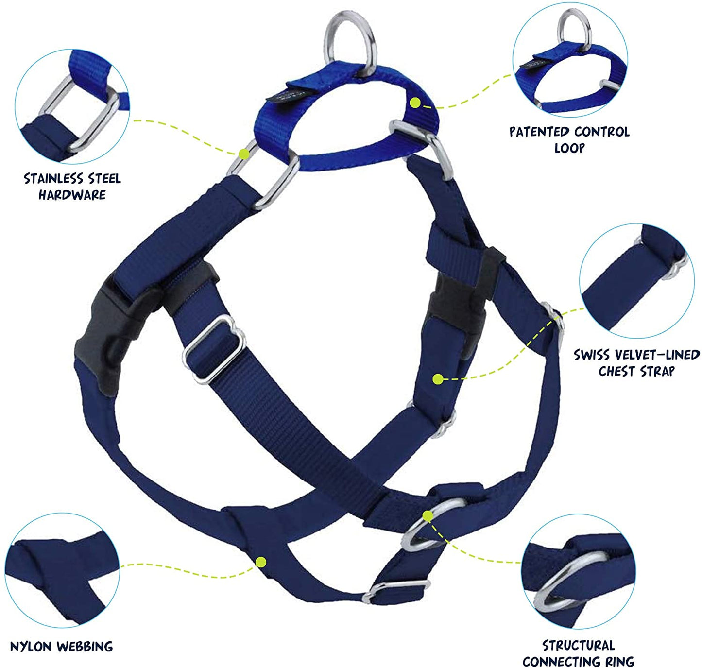 Freedom No-Pull Dog Harness Navy