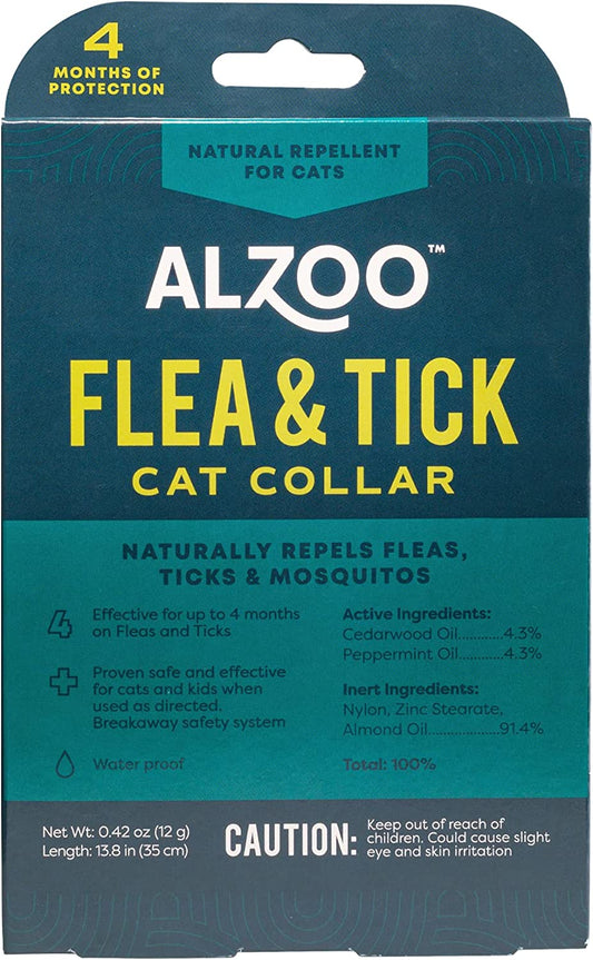 ALZOO Natural Flea & Tick Collar for Cats