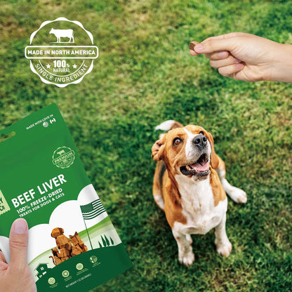 Fur Valley Pet Co. Freeze-Dried Beef Liver Treats for Cats and Dogs