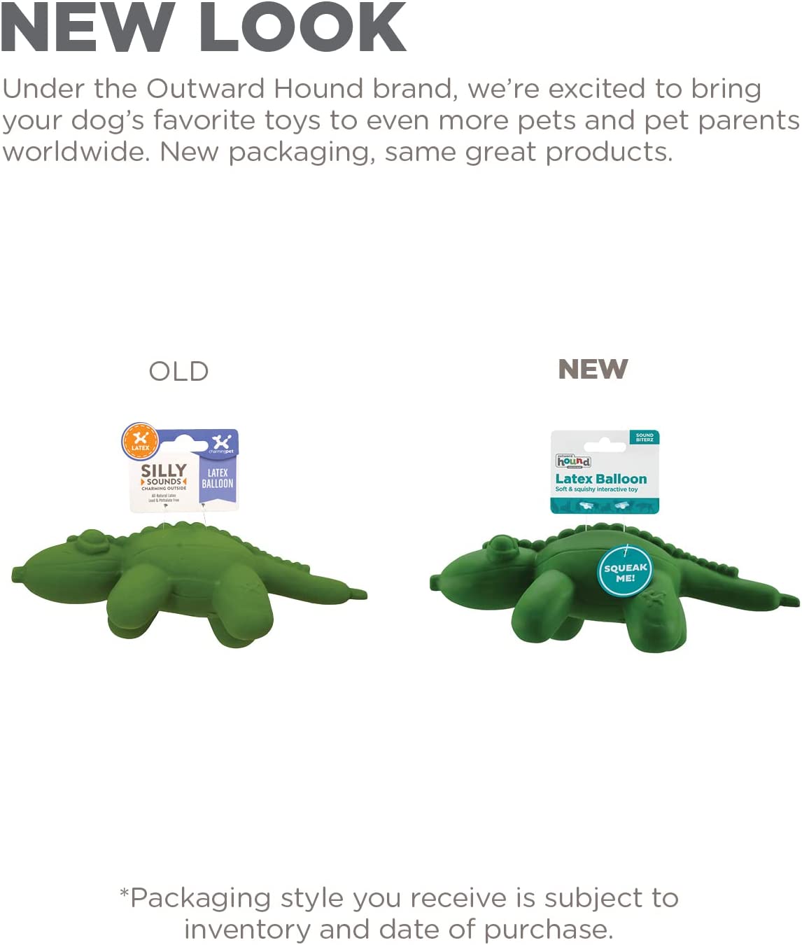 Charming Pet Latex Rubber Gator Balloon Squeaky Dog Toy