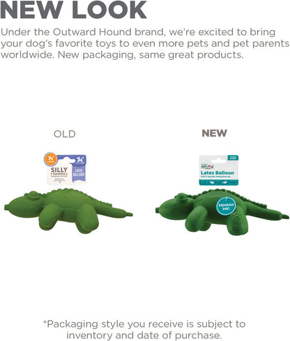 Charming Pet Latex Rubber Gator Balloon Squeaky Dog Toy