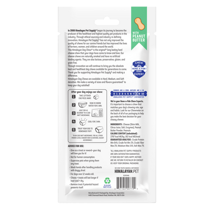 Himalayan Pet Supply Himalayan Dog Chew Peanut Butter Flavor - Extra Large
