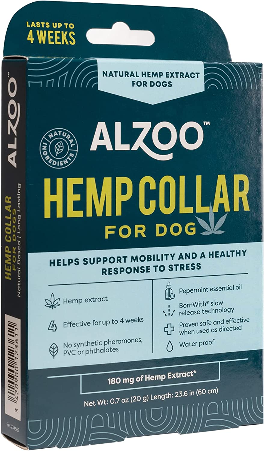 ALZOO Hemp Dog Collar | Sustainably and Safely Helps to Support Your Pet's Mobility