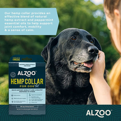 ALZOO Hemp Dog Collar | Sustainably and Safely Helps to Support Your Pet's Mobility