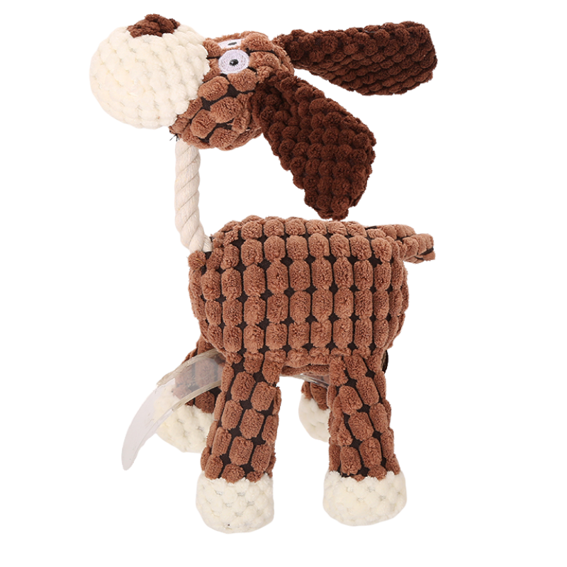 WOOZAPET Rope Neck Plush Dog Toys