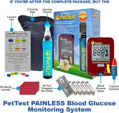 PetTest Twist Top Lancets 21G for Dogs and Cats for use with PetTest Diabetes Glucose Monitoring System (50 Lancets)