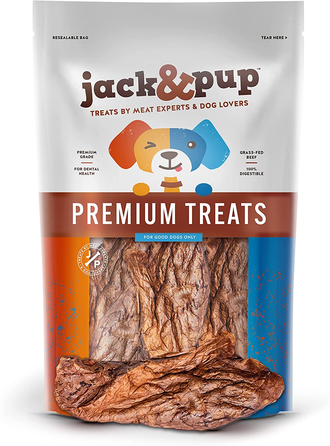 Jack & Pup Beef Lung Steak Treats for Dogs 16 oz. Bag