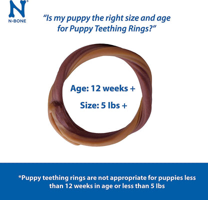 N-Bone Puppy Teething Ring Pumpkin Flavor 7.2 Oz/(6 Count)