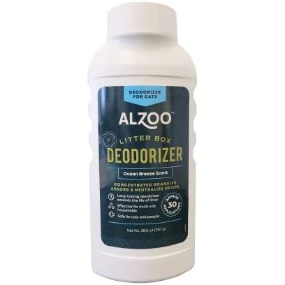 ALZOO Litter Box Deodorizer for Cats - Ocean Breeze 26oz.