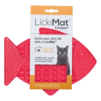 LickiMat Casper, Fish-Shaped Cat Slow Feeder Lick Mat