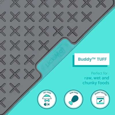 LickiMat Tuff Buddy, Heavy-Duty Dog Slow Feeder Lick Mat