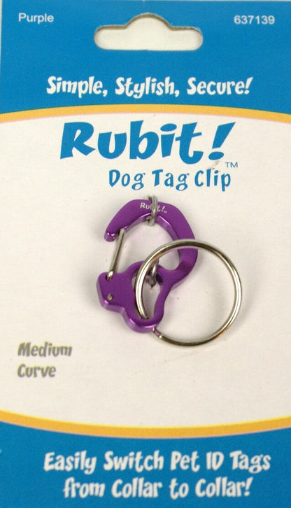 Rubit! Curve Shape Dog Tag Clip Medium