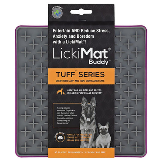 LickiMat Tuff Buddy, Heavy-Duty Dog Slow Feeder Lick Mat