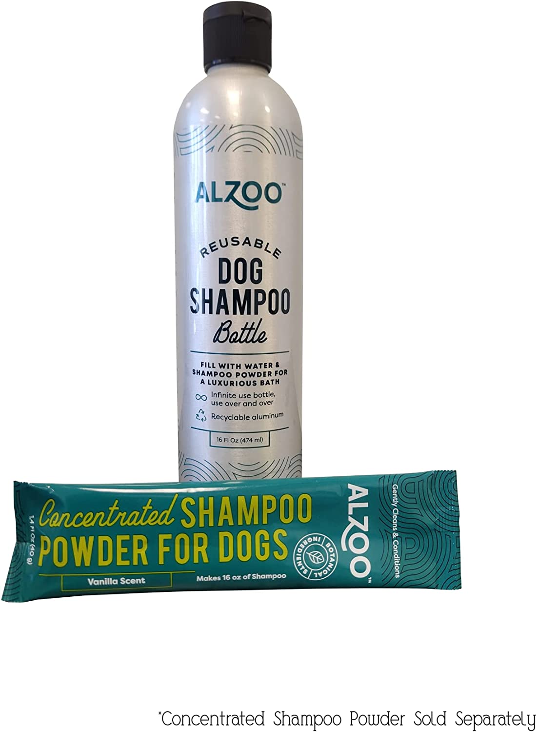 ALZOO Reusable Dog Shampoo Bottle 16 oz.