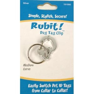 Rubit! Curve Shape Dog Tag Clip Medium