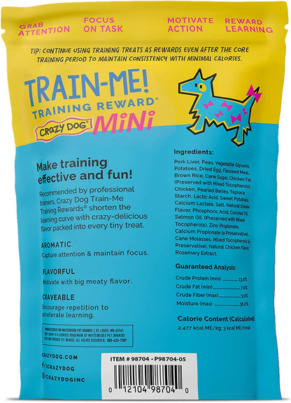 Crazy Dog Train-Me! Training Reward Mini Dog Treats Chicken 4 oz