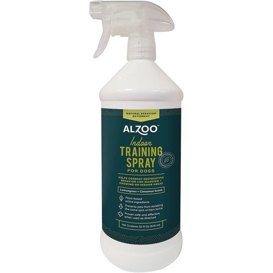 ALZOO Indoor Training Spray for Dogs Lemongrass & Cinnamon Scent 32 oz