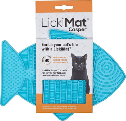 LickiMat Casper, Fish-Shaped Cat Slow Feeder Lick Mat