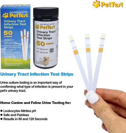 PetTest Urinary Tract Infection Test Strips for Cats & Dogs (50 count)