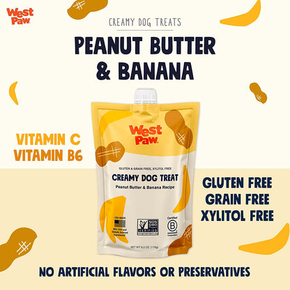 West Paw Creamy Treats Peanut Butter & Banana 6.2 oz